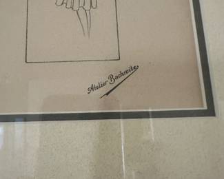 A21 - $30. Atelier Bachwitz print. No. 373 "Chic Parisien" Measures 17.5" wide x 21" tall.