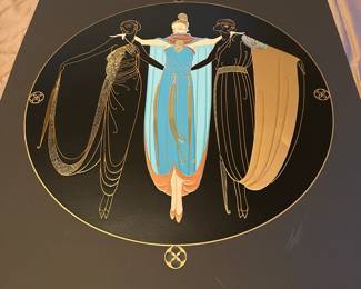 A114 - $550. Erte "Ladies in Waiting" Unframed.