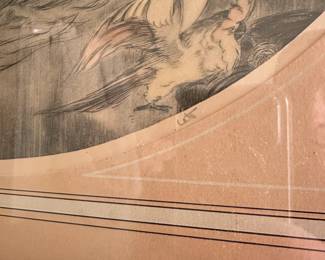 A36 - $35. Measures 18.75" x 15". Signed "Pets" and artist name in pencil.