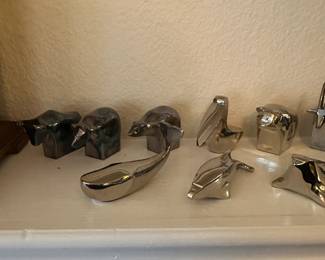 A28 - $15 each. Dansk Silverplated Paperweight Animals. 27 Available.