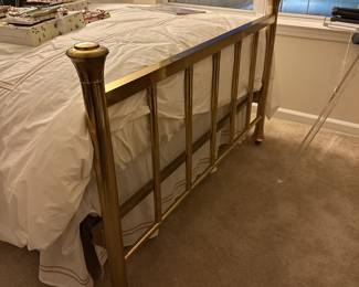 A80 - $150. Full Size Brass Bed. Headboad. Footboard & Frame Included. Measures 56" wide x 81" long x 56" tall.