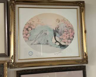 A18 - $600. La Belle Rose by Louis Icart. Signed and Numbered! #409/500. Lithograph. 1933 Paris. Measures 22.5" wide x 31" tall.