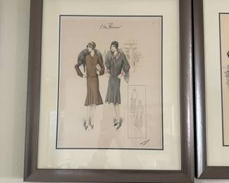 A21 - $30. Atelier Bachwitz print. No. 373 "Chic Parisien" Measures 17.5" wide x 21" tall.