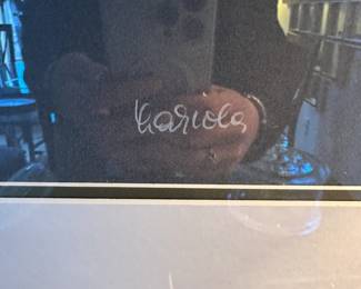 $250. Jochen Labriola "Calla Lillies" #200/300 Measures 30"Wx 42.5" T Framed