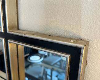 A9 - $95. Art Deco Wall Mirror Measures 59" wide x 59" tall.