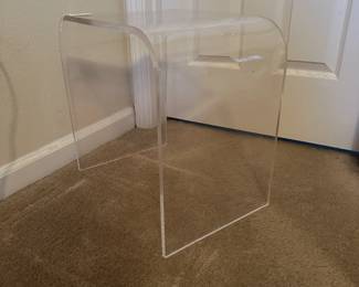 A45 - $40. Vintage Peekaboo Side Table - was used with glass on top for a coffee table. Measures 16" x 12" x 16" tall.