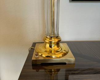$60 Pair of Brass base Lamps Measure 33"T