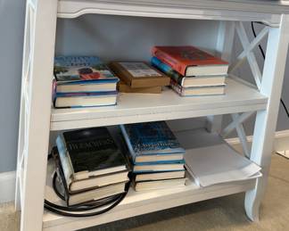 White bookshelf