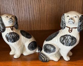Staffordshire porcelain dogs