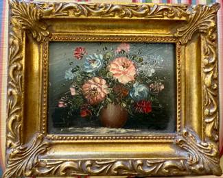 Small framed oil painting