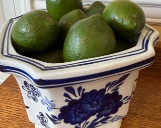 Hand painted ceramic fruit bowls