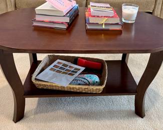 Dark wood coffee table