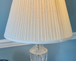 Glass and brass lamp