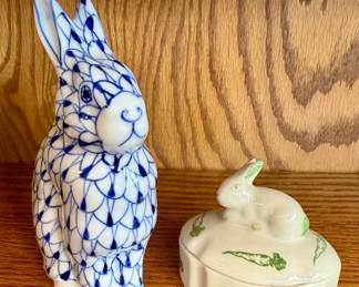 Hand painted bunny decor