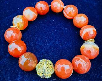 Carnelian agate bracelet