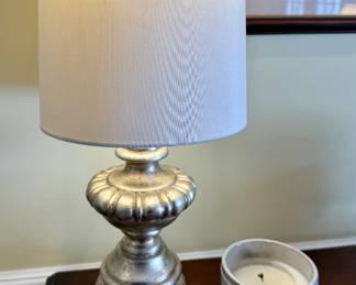 Silver metal lamp