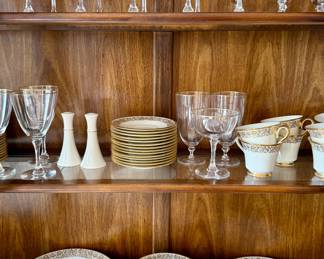Lenox "Tuscany" fine china set with glasses