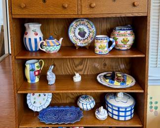 Country style oak shelves