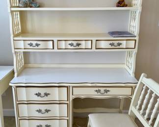 Desk with hutch and chair