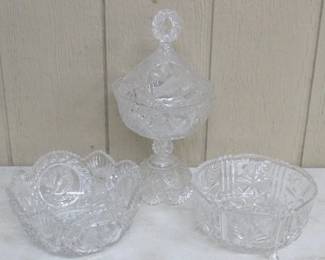 Lead Crystal Candy Dish & Bowls