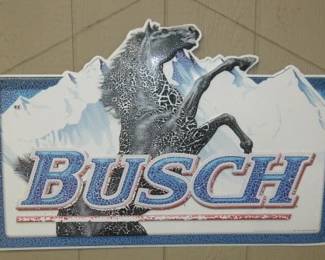 Metal Busch Beer Sign