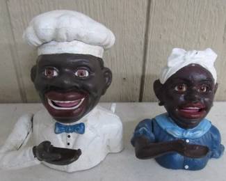 Cast Iron Black Art Banks