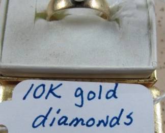 10K Gold Diamond Ring