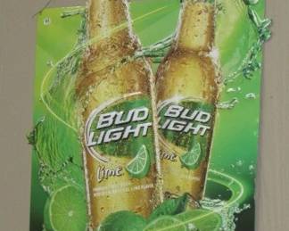 Metal Bud Light Lime Sign