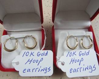 10K Gold Hoop Earrings