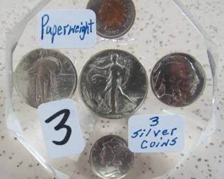 Paperweight w/Coins