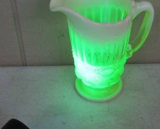 Vaseline Glass Pitcher