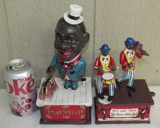 Cast Iron Black Art Banks