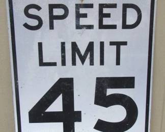 Speed Limit 45 Sign