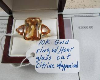 10K Citrine Ring w/Appraisal
