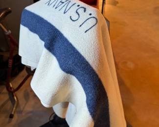 Vintage navy blanket official