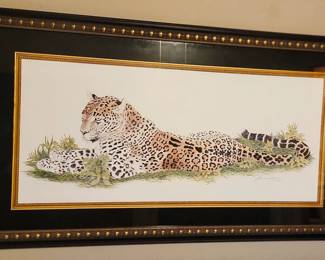 Fancy cougar framed ltd ed lithograph