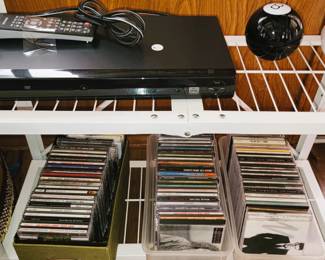 Music CDs, Eightball Fortune teller and DVD player