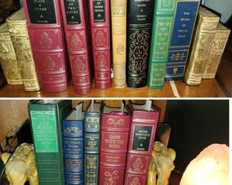 Leather bound books (mostly Eaton Press) these plus more