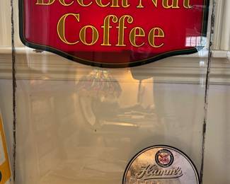 Beech-Nut Coffee advertising window.