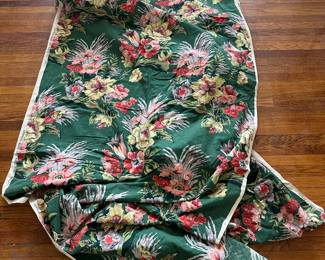 Large vintage bark cloth piece