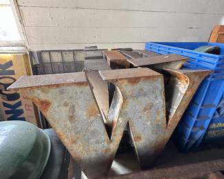 Cool antique metal letters!
