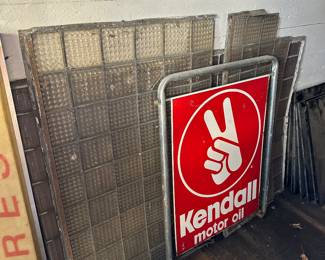 Kendall Motor Oil sidewalk sign