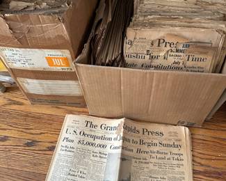 1940’s WW2 era Grand Rapids newspapers.