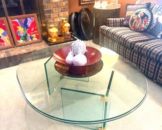  Glass base and top coffee table