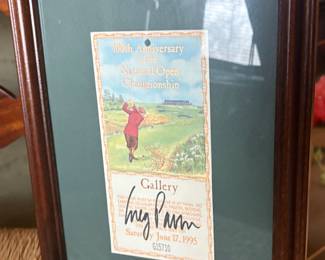 Corey Pavin signed, 100th Anniversary of the National Open Championship, framed 