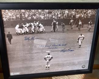 The Shot Heard Round the World, 1951, signed by Bobby Thomson and Ralph Branca, COA authenticated 
