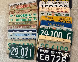 Vintage license plates