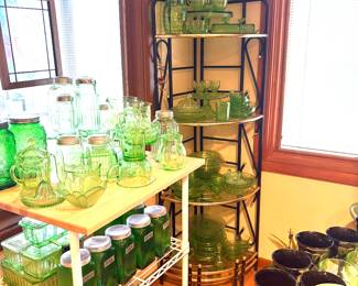 Depression glass collection
