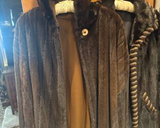 Custom made mink poncho