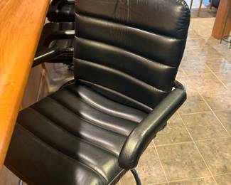 Set of six armchair bar stools 